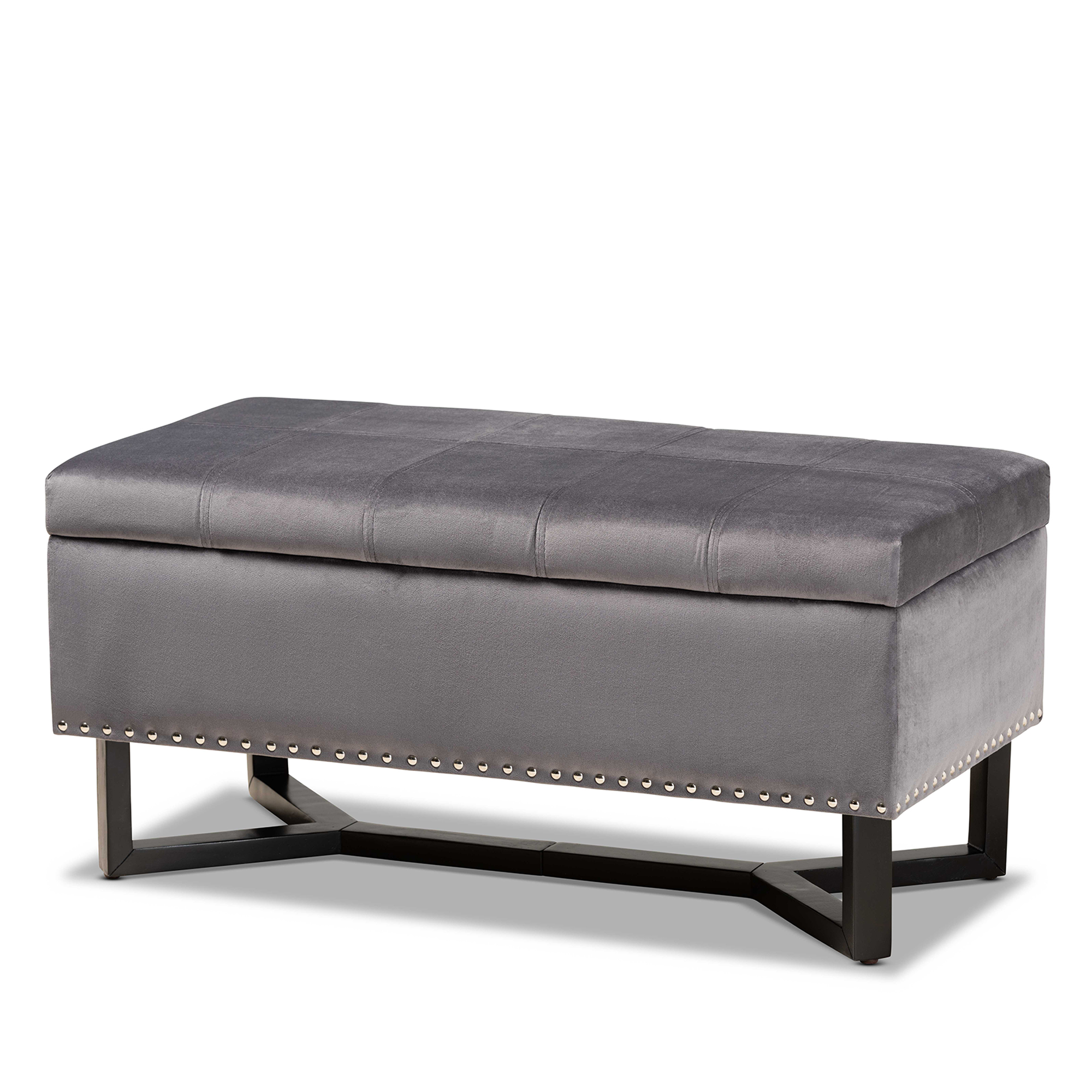 Baxton studio nox dark brown deals ottoman